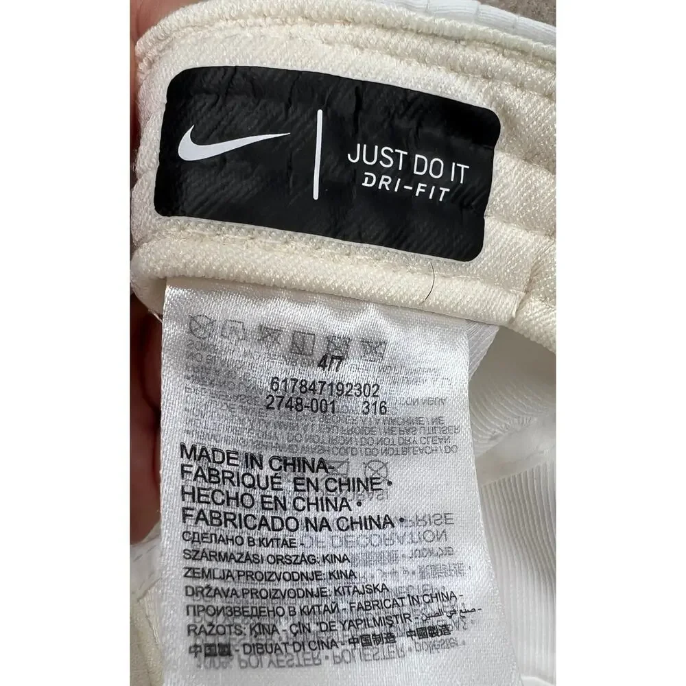 Nike White Baseball Cap Hat Boys Size 4-7 - Picture 6 of 6
